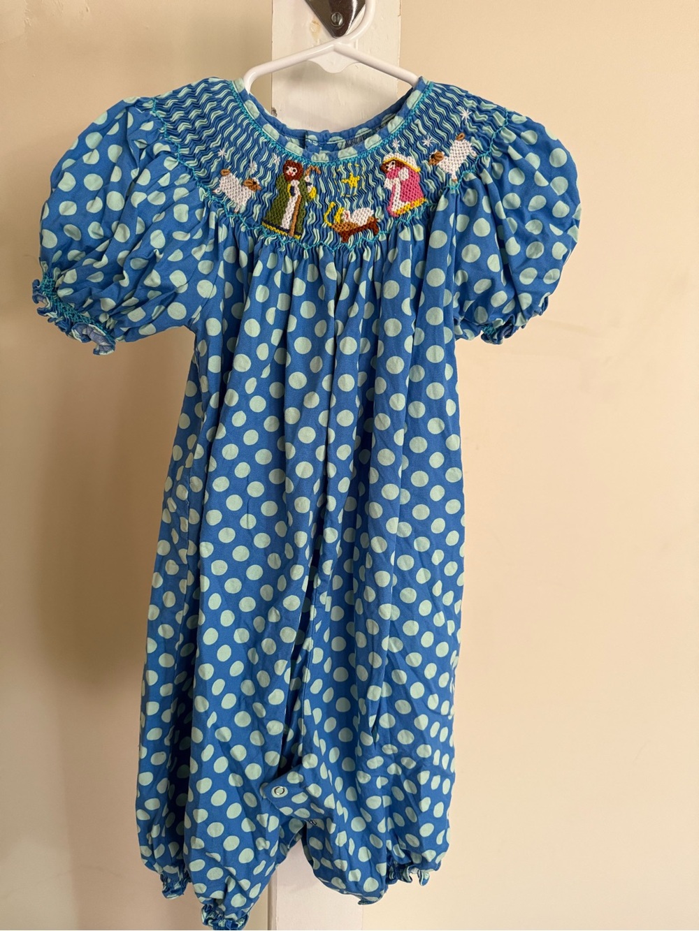 Mom & Me Smocked Nativity Bubble Romper